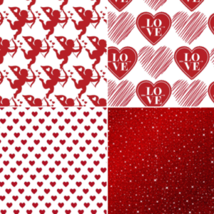 RED GLITTER VALENTINES DIGITAL PAPER