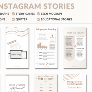 Instagram templates : Stories Modern neutrals